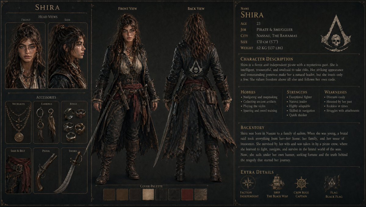 3D Gaming Character Sheet Prompt example image