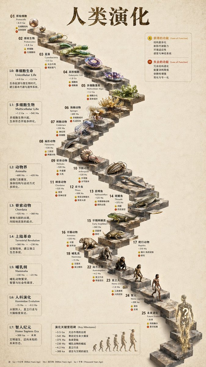 3D Stone Staircase Evolution Infographic example image