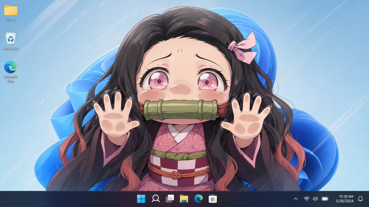 Anime Girl Windows 11 Desktop Wallpaper example image