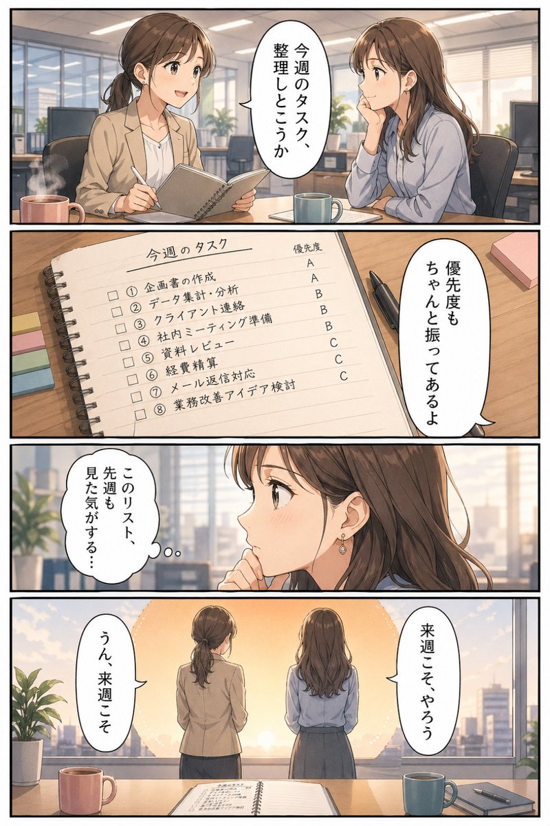 Business Office Manga Task Comic example image