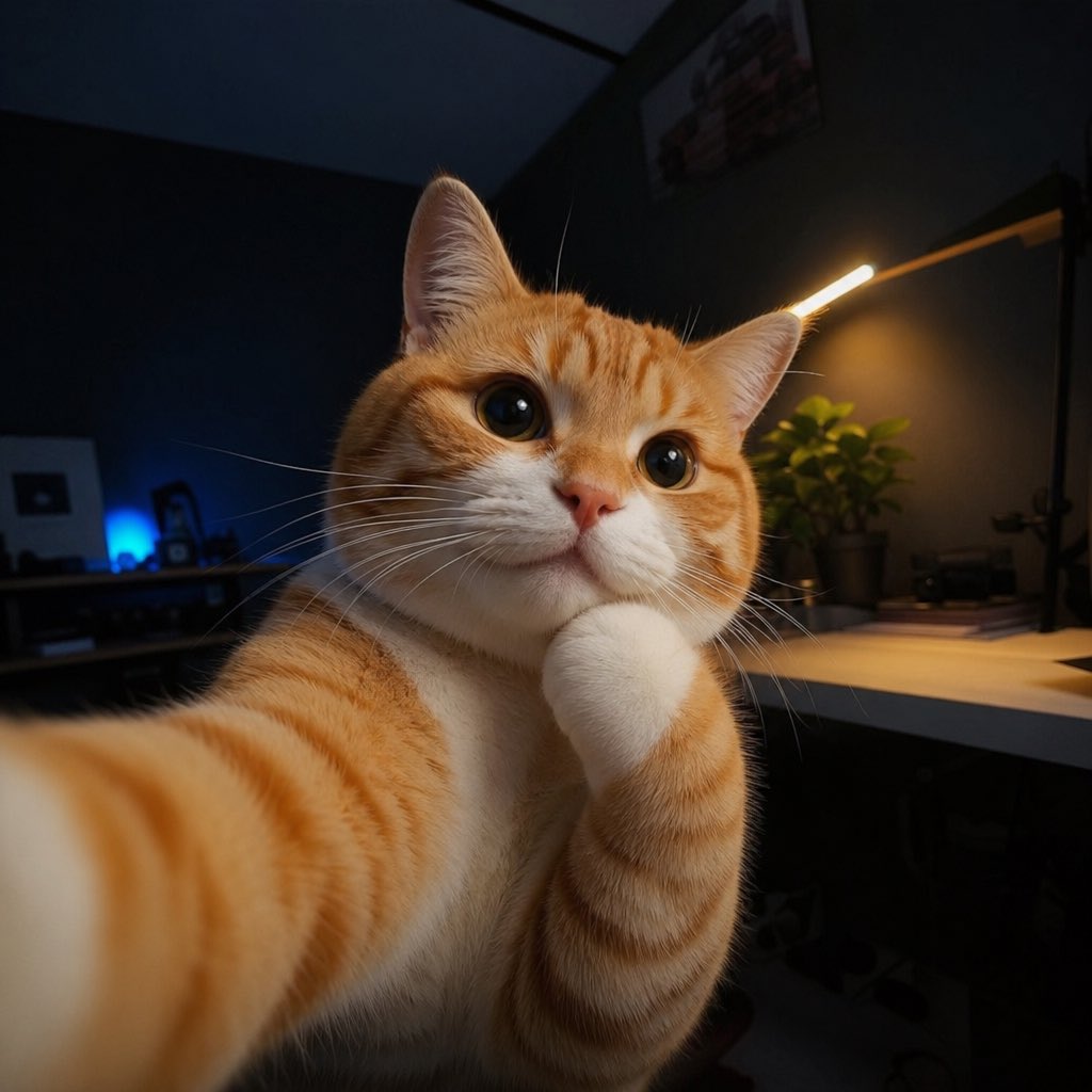Cute Cat Selfie example image