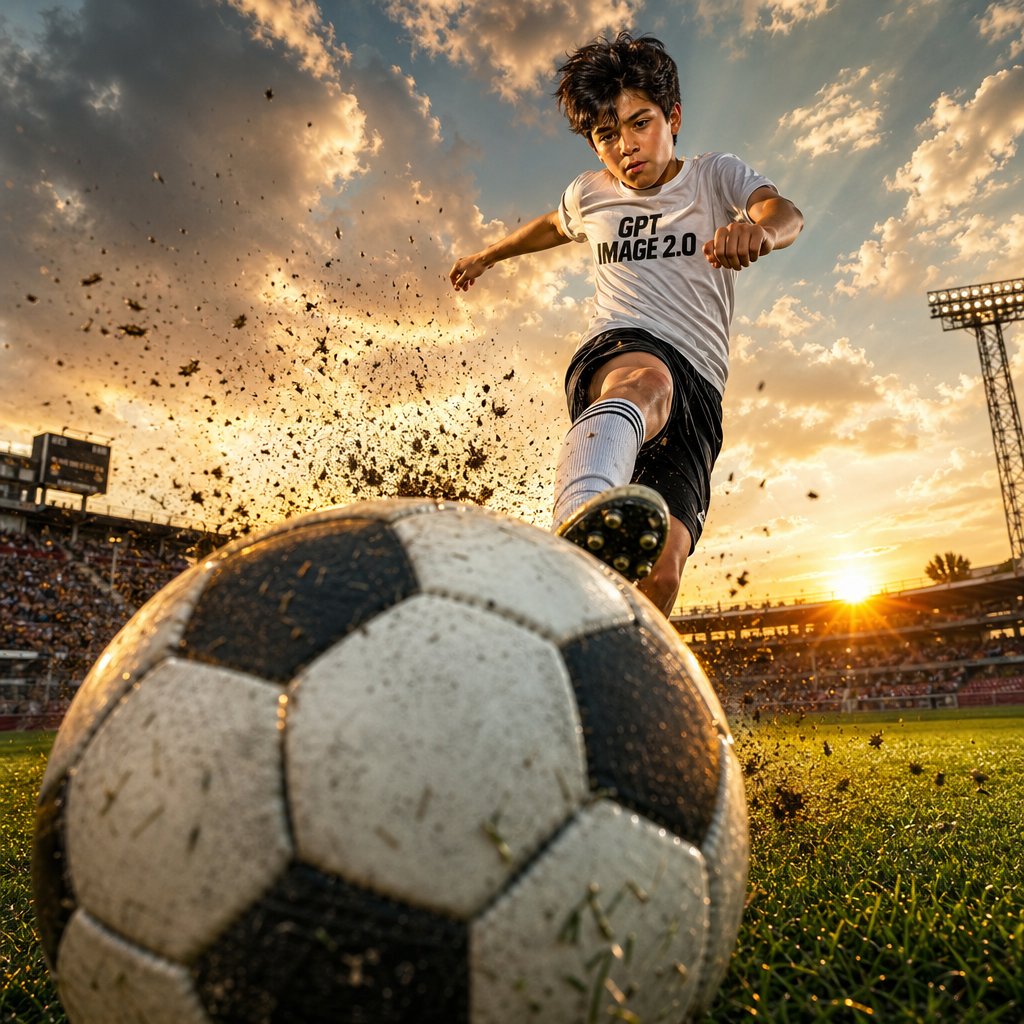 Dramatic Soccer Cinematic Action Shot example image