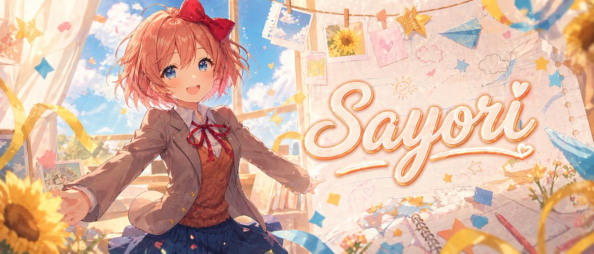 Dreamy Anime Sayori Banner example image