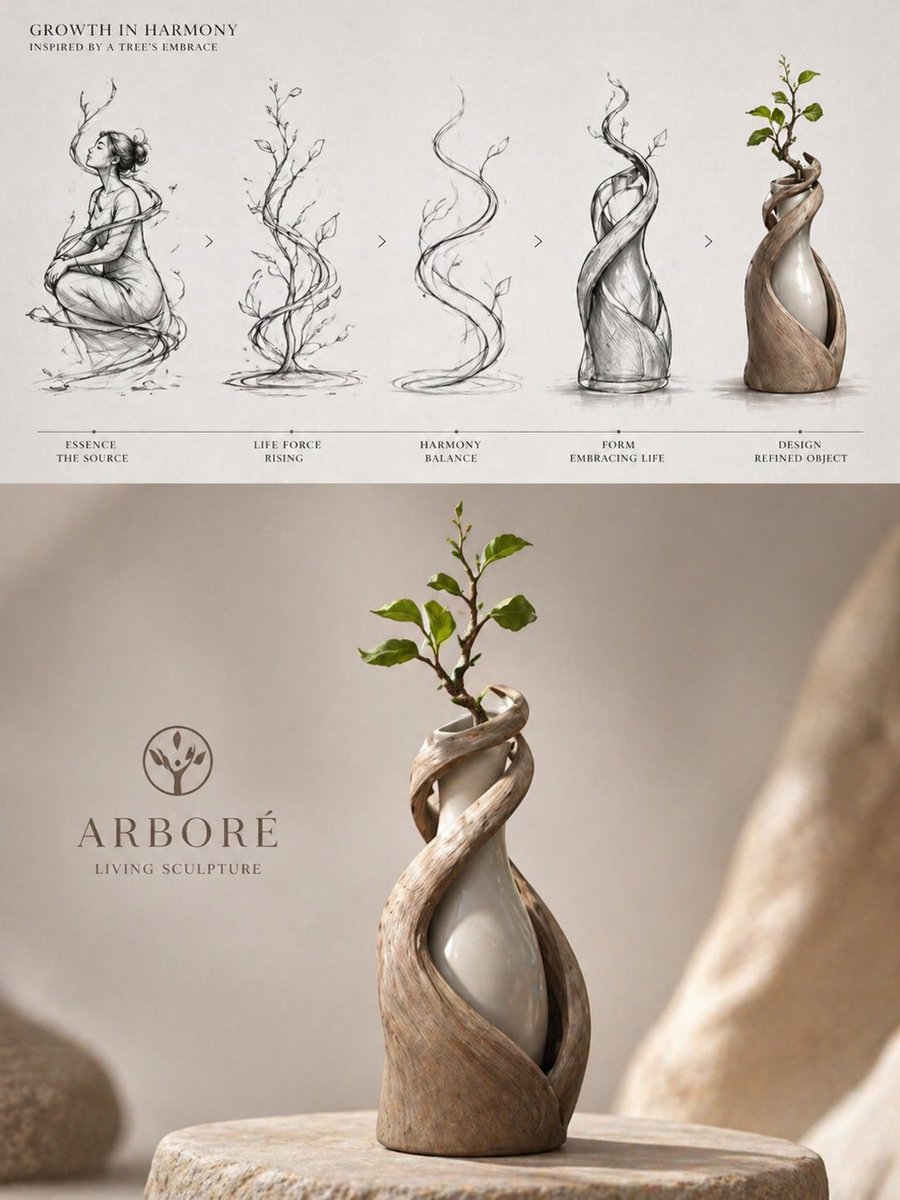 Luxury Biophilic Vase Concept Poster example image