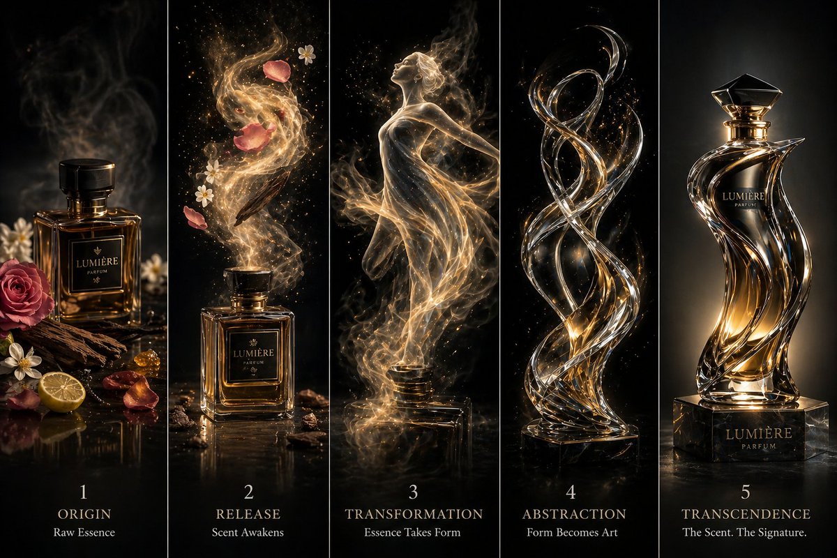 Luxury Perfume Transformation Art example image