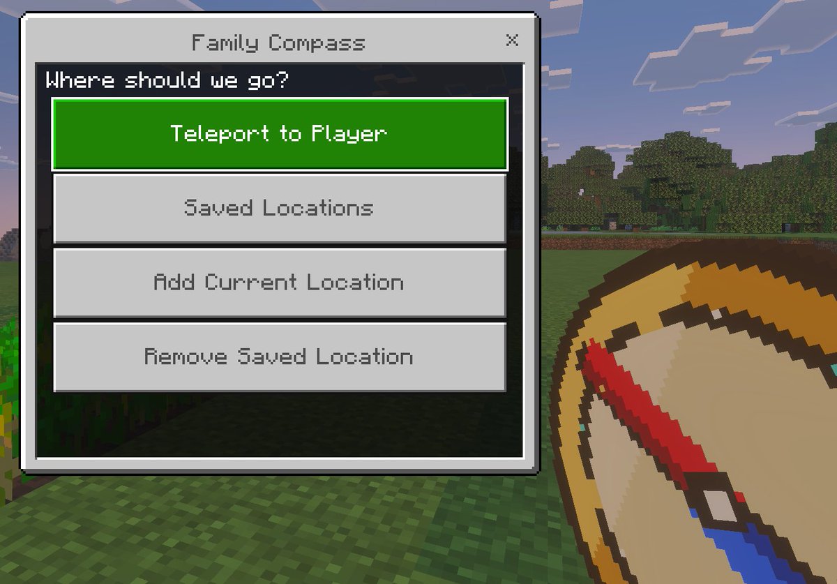 Minecraft Family Compass UI example image