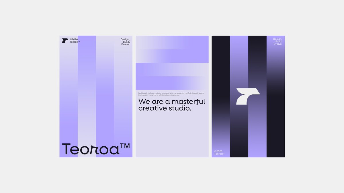Minimalist Purple Brand Poster Triptych example image