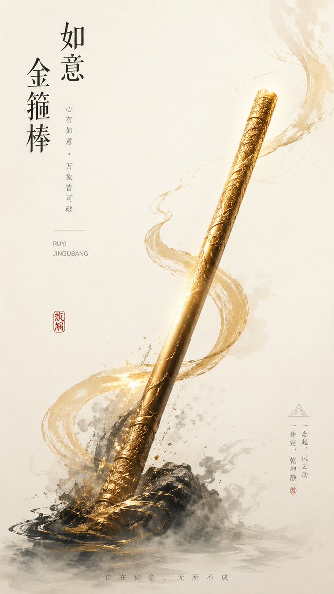 New Chinese Golden Staff Poster example image