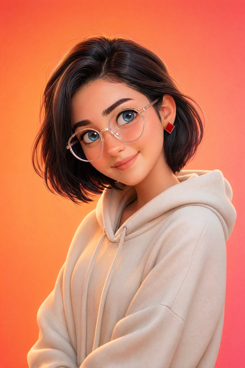Pixar-Style 3D Character Portrait example image