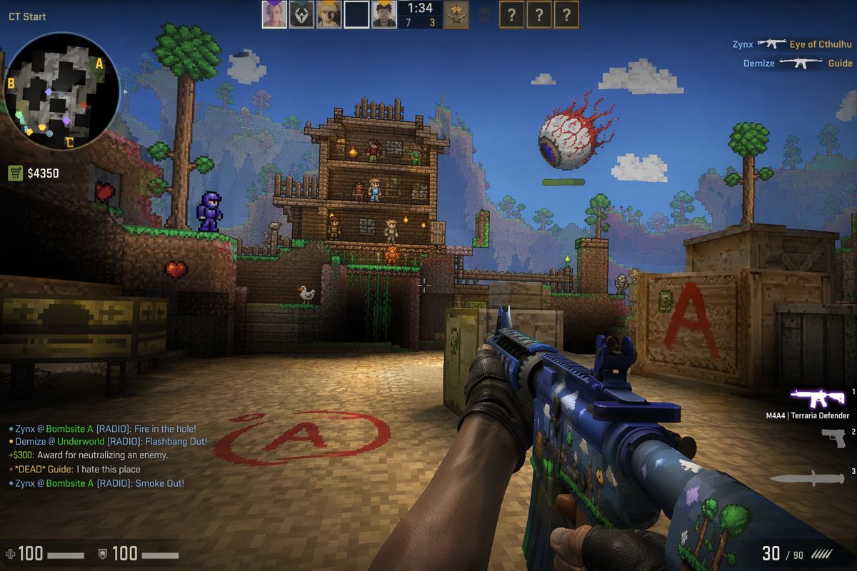 Counter-Strike x Terraria Screenshot Mashup example image