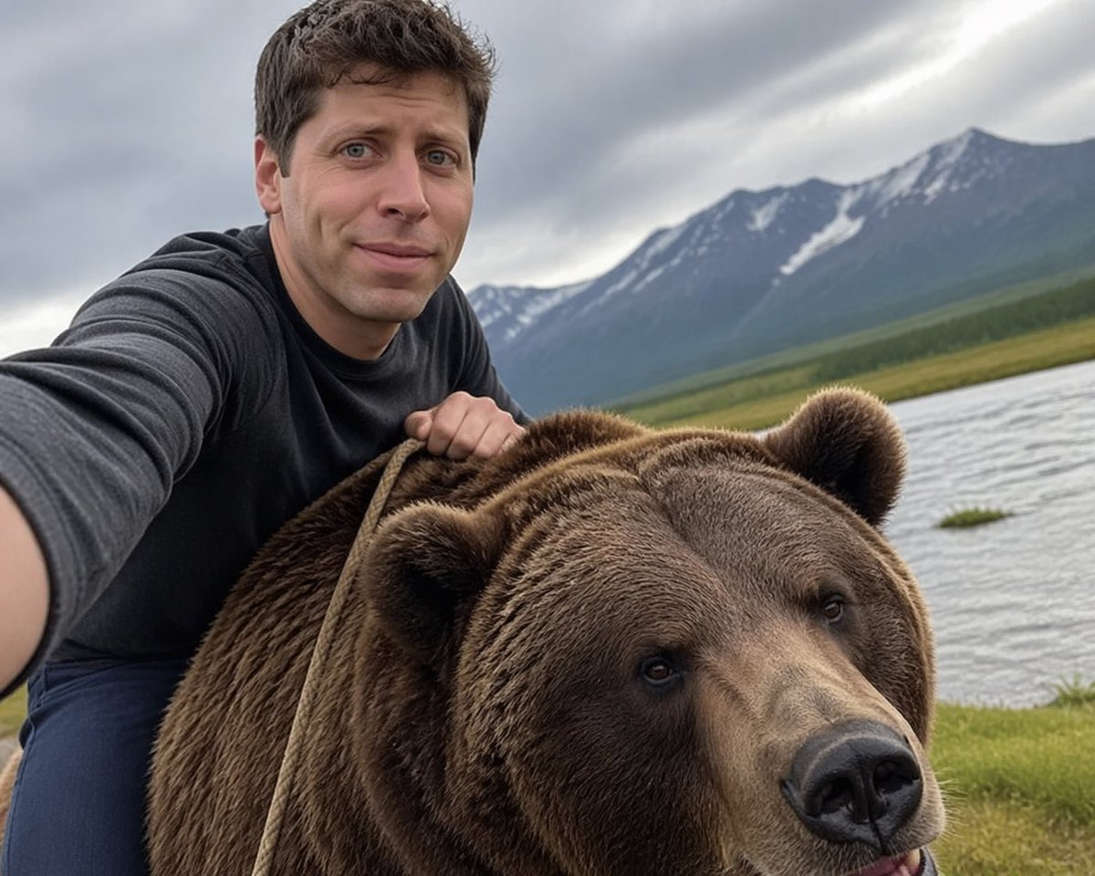 Sam Altman Bear Selfie example image