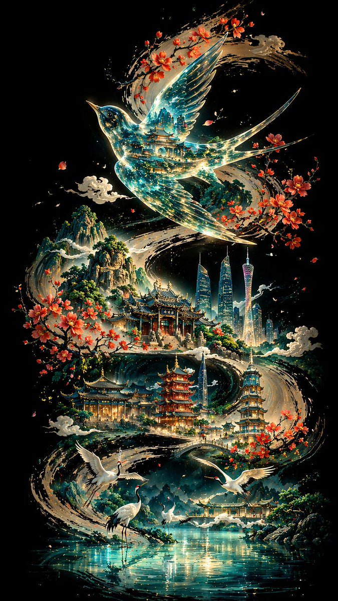 Ink-Curve Guangzhou Aesthetics Poster example image