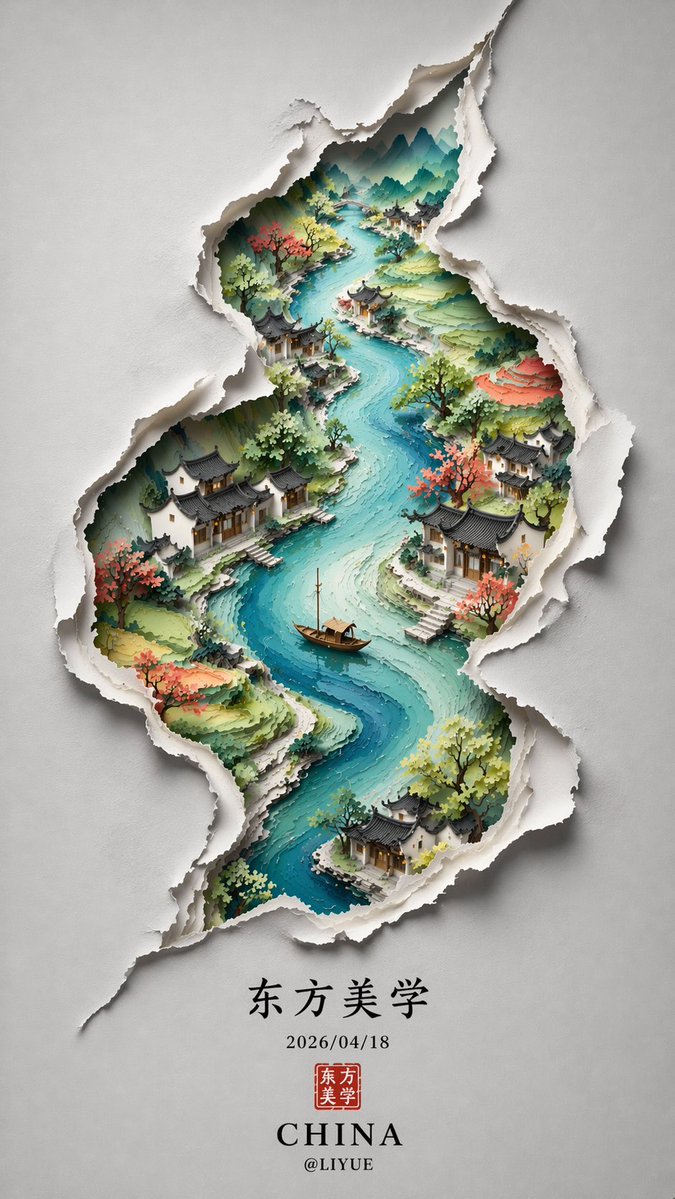 Chinese Minimalist S-Shaped Poster example image