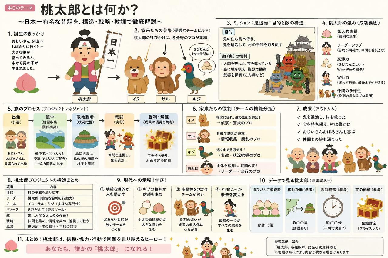 Momotaro Explainer Slide example image