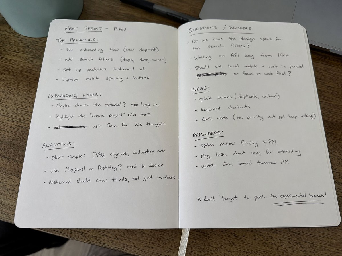 Handwritten Notebook Photo example image