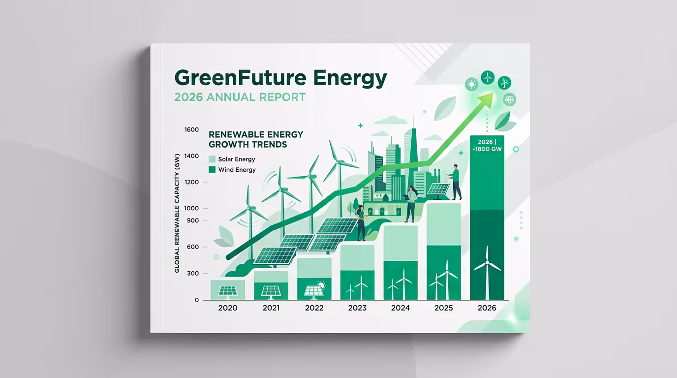 GreenFuture Energy Annual Report Cover example image