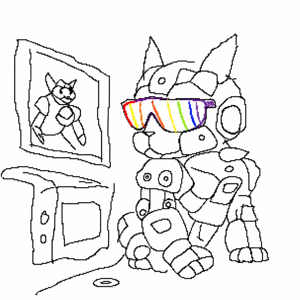 Example 3 after MS Paint style conversion